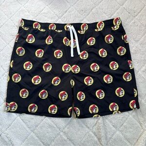 Buc-cee's | Black And Yellow Logo Swim Trunks | Size 2X